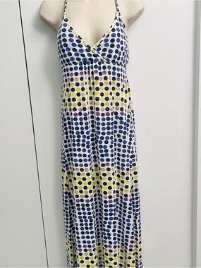 Jessica Simpson Braided Strap Polka Dot Maxi  Dress